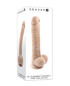 Poseerbare True Feel 10" Flexskin Dildo - Licht met Realistische Textuur