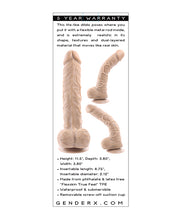 Indlæs billede i gallerifremviser, Poseable True Feel 10&quot; Flexskin Dildo - Lys med Realistisk Tekstur
