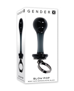 Plug Anal de Vidrio Gender X Blow Pop - Negro