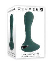 Load image into Gallery viewer, Gender X Goes Anywhere Vibrating Silicone Plug - Teal
