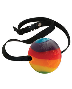 Strawberry Flavored Rainbow Candy Gag Ball