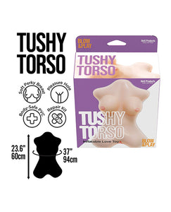 Opblaasbare Tushy Torso Plezierpop met Vagina Opening