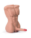 Muñeco de torso masculino realista Atlas con dildo ajustable