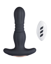 Afbeelding laden in Galerijviewer, Agas Thrusting Buttplug met afstandsbediening - Zwart
