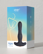 Afbeelding laden in Galerijviewer, Agas Thrusting Buttplug met afstandsbediening - Zwart
