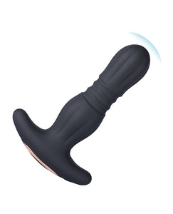 Agas Thrusting Buttplug met afstandsbediening - Zwart