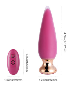 Plug Anal Vibrador Doro Plus con Control Remoto - Rosa