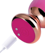 Load image into Gallery viewer, Vibrant Pink Curved Remote-Controlled Anal Pleasure Plug
