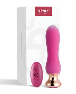 Vibrant Pink Curved Remote-Controlled Anal Pleasure Plug