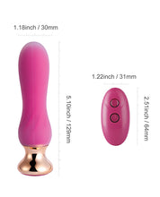 Load image into Gallery viewer, Vibrant Pink Curved Remote-Controlled Anal Pleasure Plug
