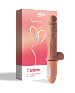 Intens Stødende Nydelse: Cannon 10" Vibrerende Dildo Sexmaskine - Bærbar