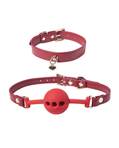 Ensemble de jeu de bondage kinky Red Passion - Kit d'aventure de 8 pièces