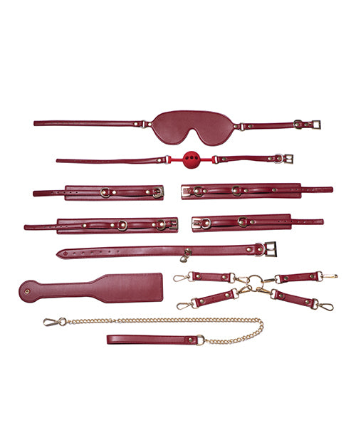 Red Passion Kinky Bondage Play Set - 8 Piece Kit Adventure