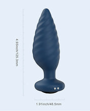 Load image into Gallery viewer, Noah App-Controlled Rotating Butt Plug - Navy Blue
