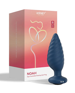 Noah App-kontrolleret Roterende Butt Plug - Navy Blue