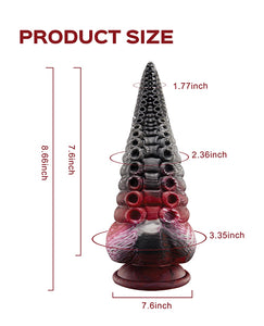 Dildo cu Ventuze de Tentacule Vibrante - Design Colorat