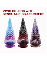 Carregue a imagem no visualizador da Galeria, Vibrant Tentacle Suction Cup Pleasure Dildo - Colorful Design
