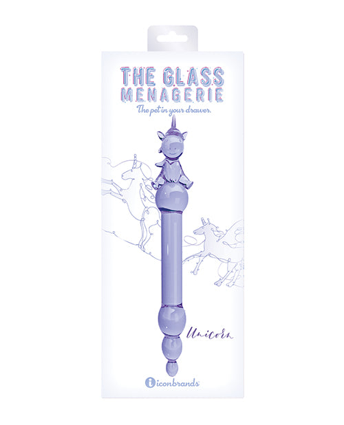 Unicorn-Top Glass Dildo - Elegant Purple Design