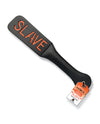 The 9's Leather Slave Impression Paddle Orange Edition