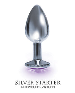 Plug redondo de acero inoxidable con joyas The 9's The Silver Starter