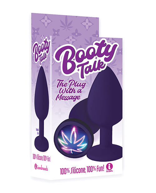 The 9's Booty Calls Neon Leaf Plug - Roxo