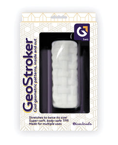 GeoStroker 2 - 5" Ultra-Soft TPR Pleasure Stroker - White