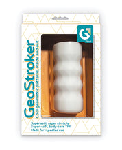 Load image into Gallery viewer, GeoStroker 4 Ultra-Soft Geometric Stroker - White, 5&quot;
