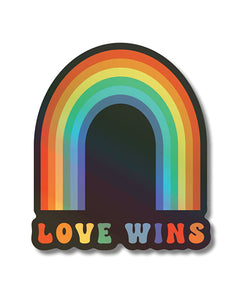 Set di Adesivi Olografici Pride Love Wins - 3 Pezzi