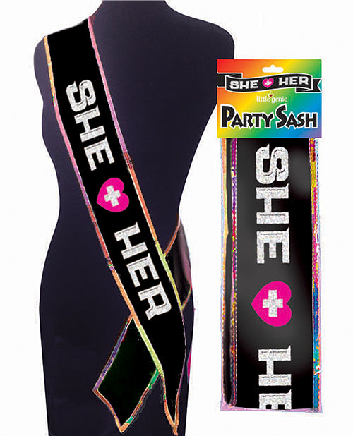 She + Her Celebration Sash