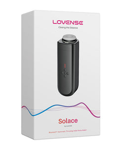 Lovense Solace Interactieve Duwende Mannenmasturbator - Zwart