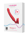 Lovense Mission 2 Vibrator Dildo Sensibil la Tactil - Roșu Crimson