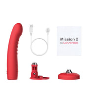 Carregue a imagem no visualizador da Galeria, Lovense Mission 2 Touch-Responsive Dildo Vibrator - Crimson Red
