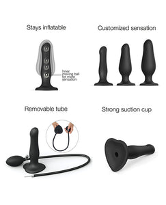 Strap on Me Opblaasbare Dildo Plug - Zwart