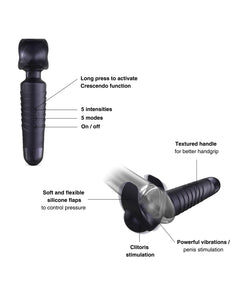 Man.wand EVO Premium Pleasure Wand - Ciruela Negra