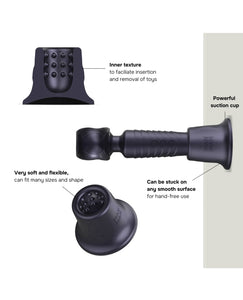 Universal Suction Cup Wand Holder - Black Plum de la Manwan