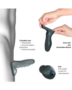 Ryzer ManWan Premium Penis Sleeve - Pine Gray