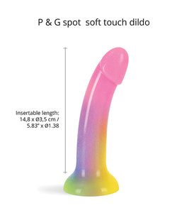 Dildos de silicona con purpurina arcoíris Stargazer - Colección Love to Love