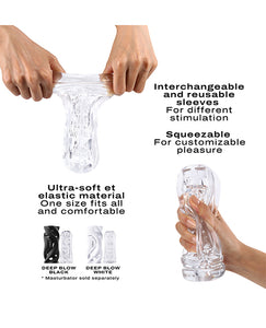 Transparent Deep Blow Extreme Masturbation Sleeve - Klar