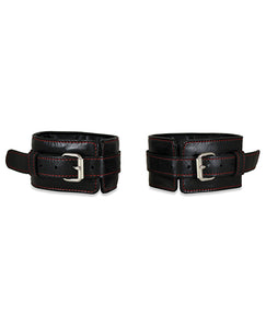 Sultra Luxurious Leather Ankle Restraints - Noir