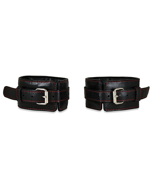 Sultra Luxurious Leather Ankle Restraints - Noir