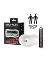 Dual Pleasure Grip Sleeve with Vibrating Bullet - Clear