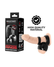 Cargue la imagen en el visor de la galería, Maximize Pleasure: Performance Rings - Black Trio Set
