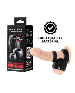 Maximize Pleasure: Performance Rings - Black Trio Set