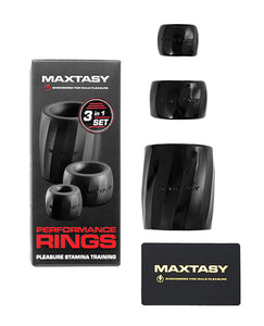 Maximize Pleasure: Performance Rings - Black Trio Set