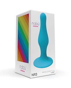 Nobu Rainbow Large Silicone Plug - Blå