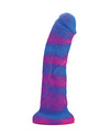 Dildo din silicon Nobu Cosmic Rainbow de 8" cu bază cu ventuză