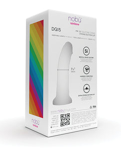 Dildo din silicon Nobu Cosmic Rainbow de 8" cu bază cu ventuză