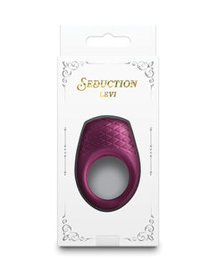 Seduction Levi Metallic Burgundy Cock Ring for Ultimate Pleasure