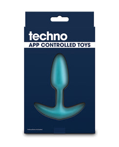 Techno Trance App Controlled Vibrating Anal Plug w/Remote - Blå