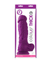 Girthy Delight 8" Silicone Dildo - Purple